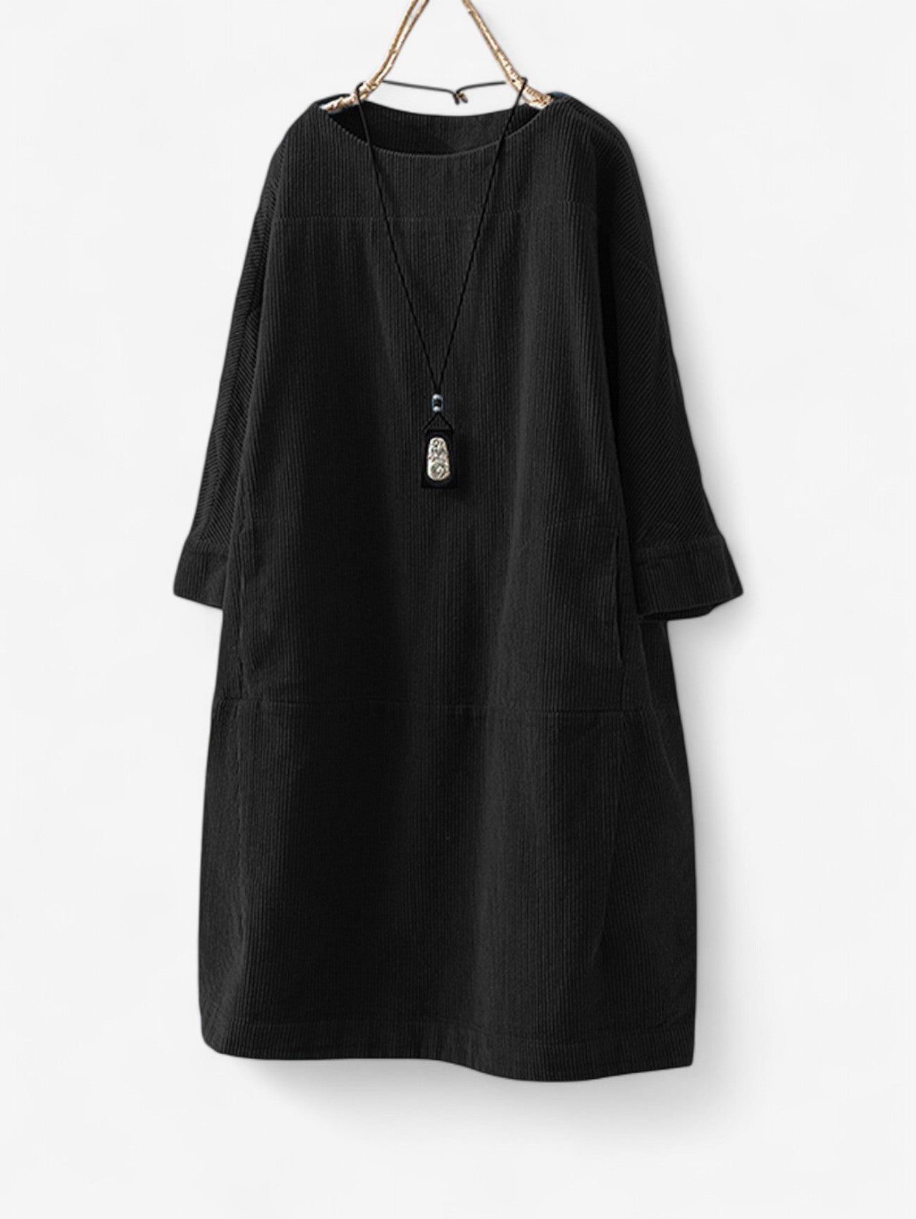 Jada | Women’s Loose Fit Vintage Casual Midi Dress