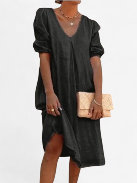 Jada | Women's Elegant Midi V-neck Dress