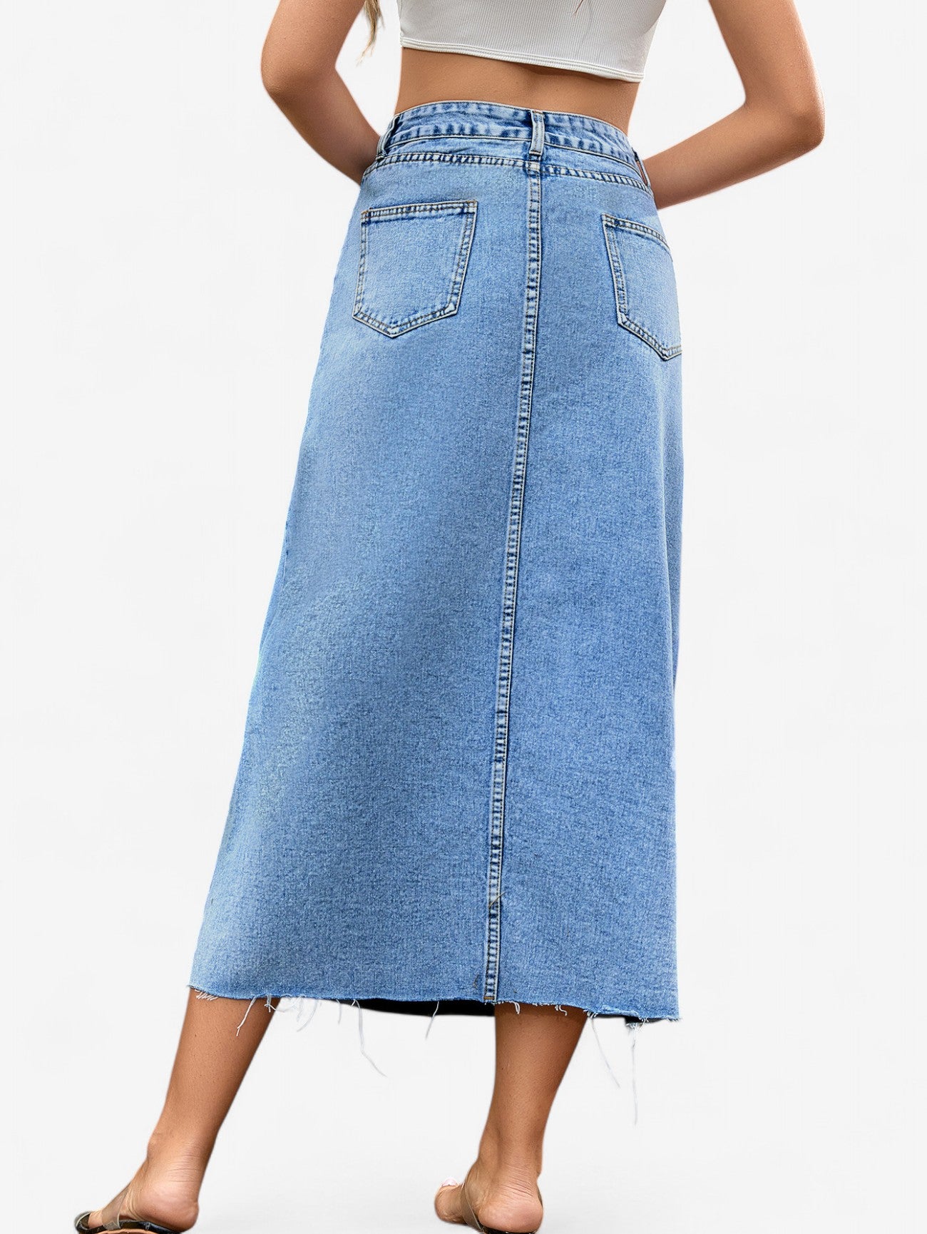 Jada | Women's High Waist Casual A Line Maxi Skirt