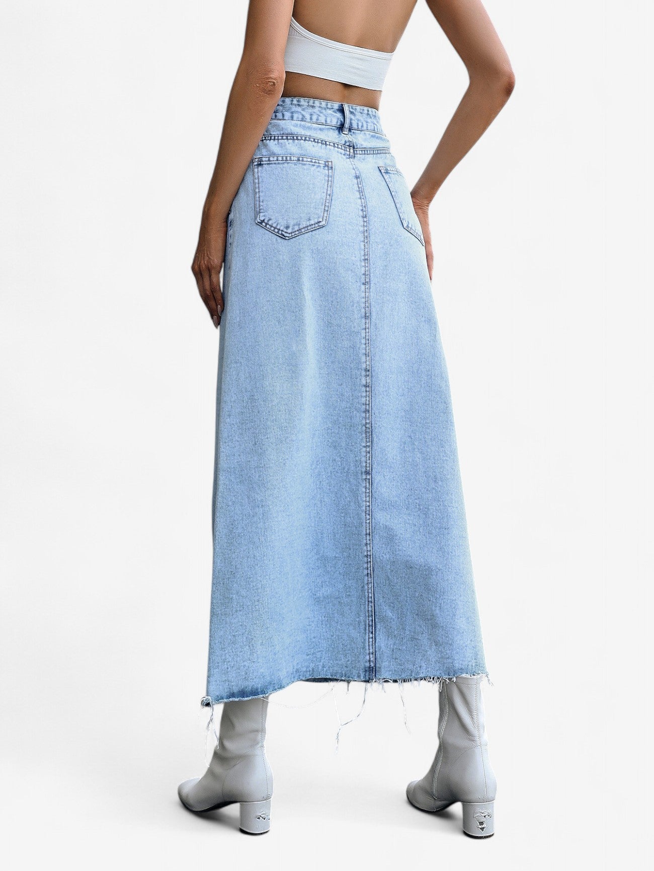 Jada | Women's High Waist Casual A Line Maxi Skirt
