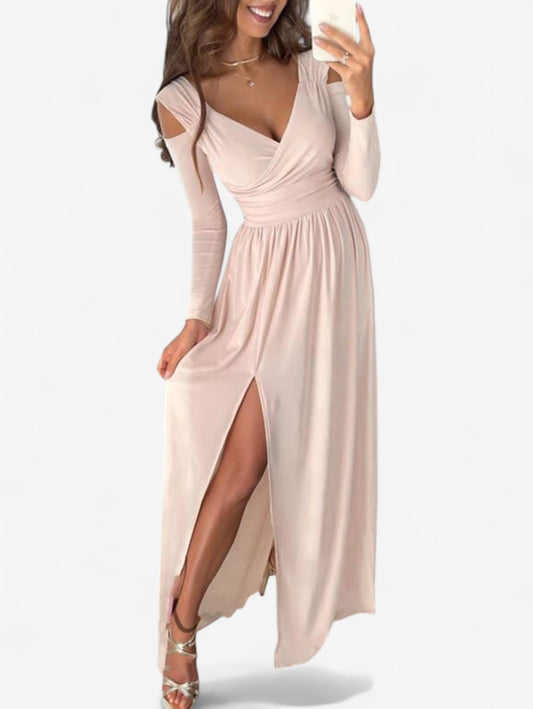 Jada | Women's Elegant Long Sleeve Wrap Maxi Dress