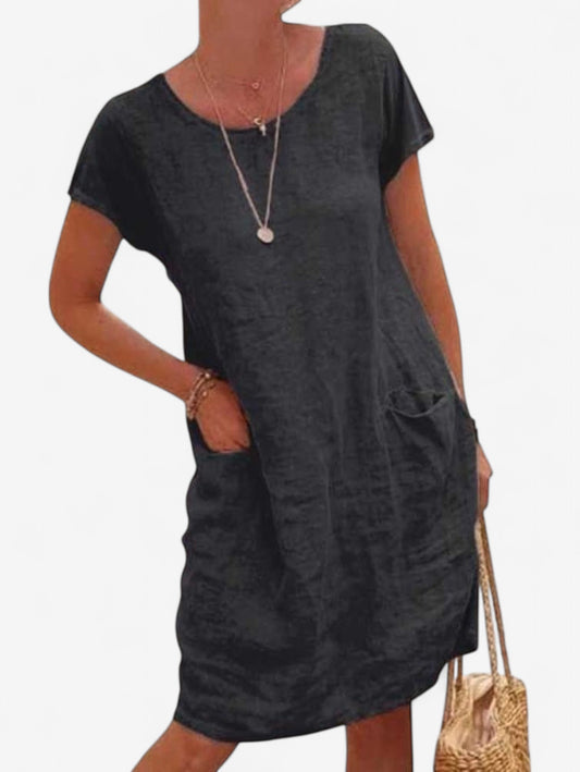 Jada | Women's Short Sleeve Summer Midi Dress