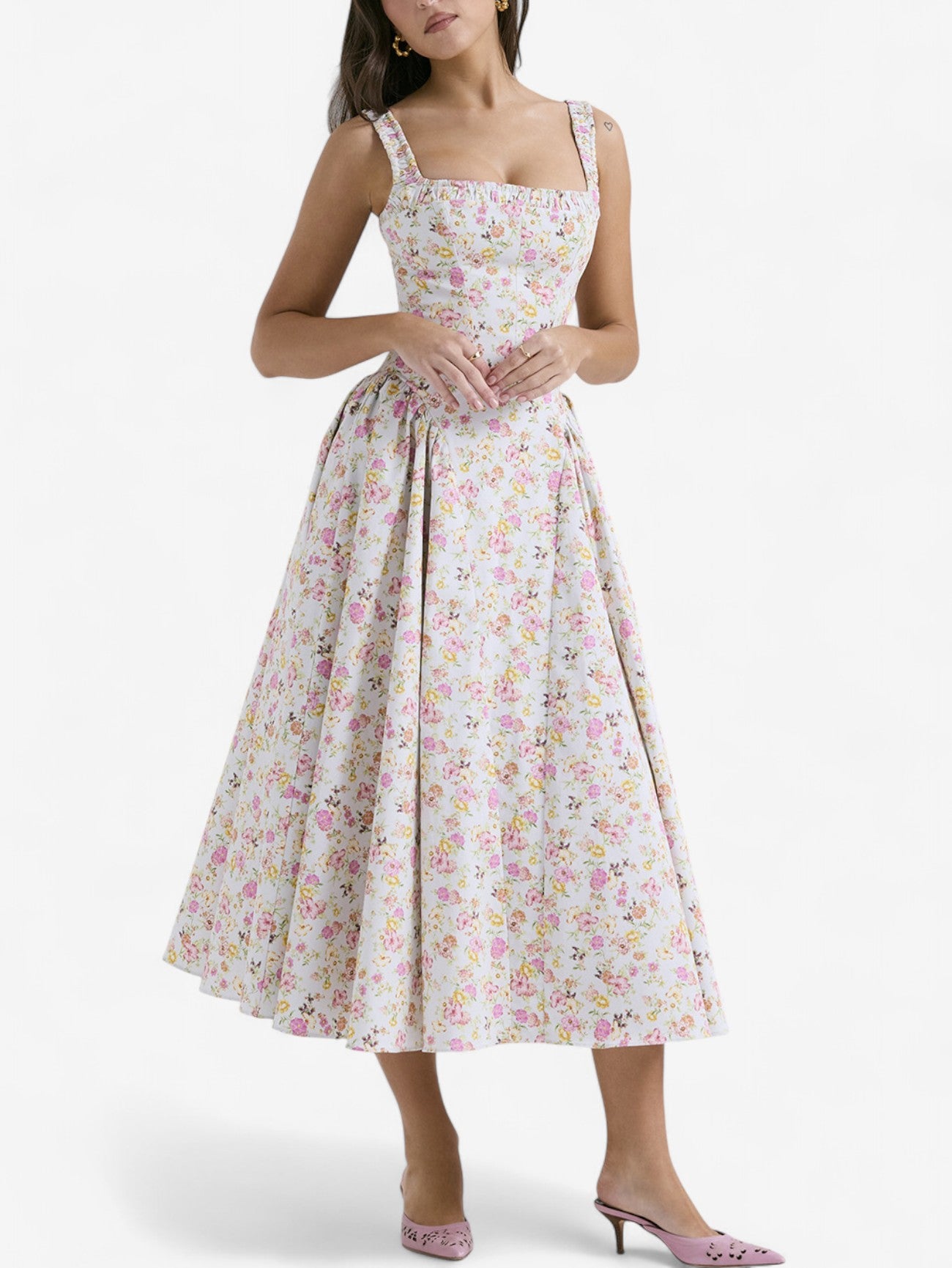 Jada | Women’s Wrap Wedding guest Midi Summer Dress