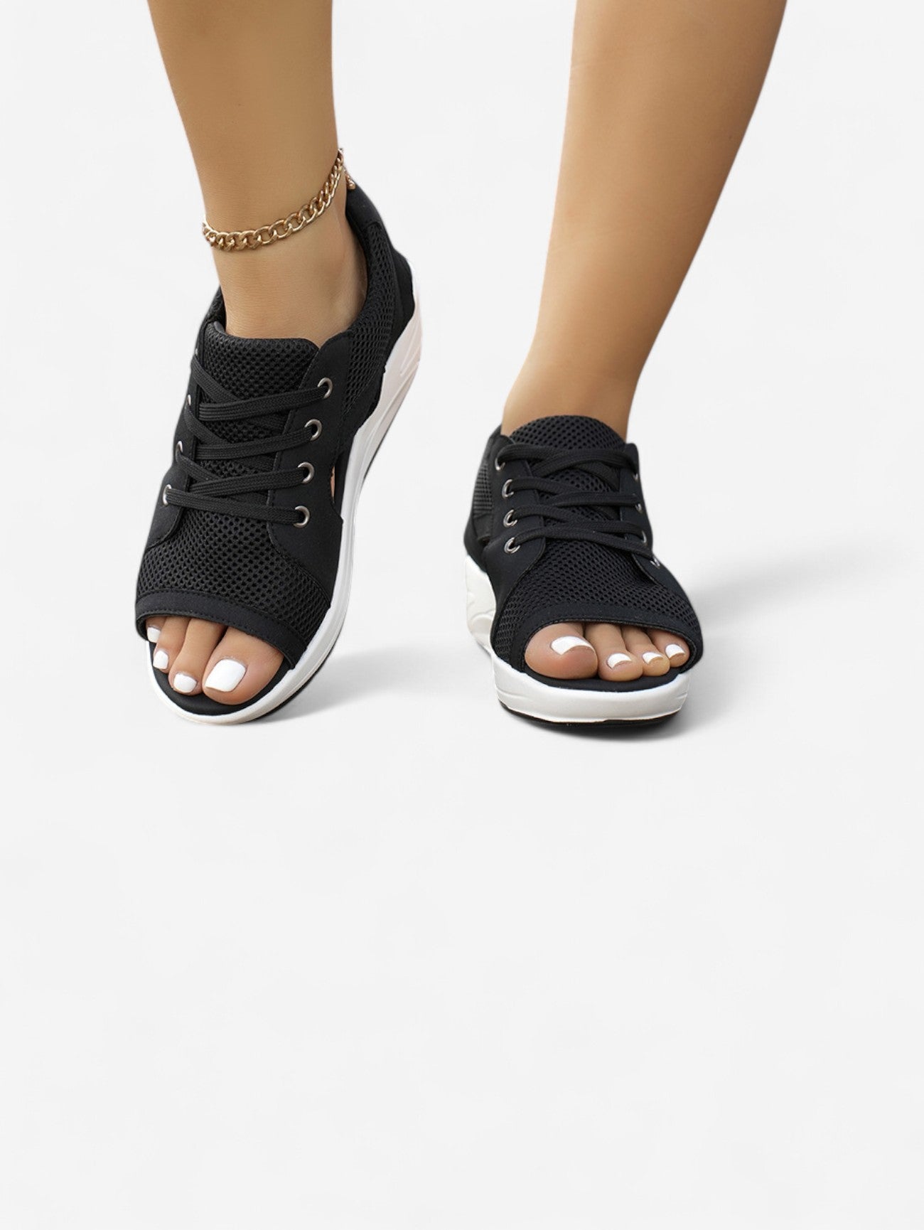 Jada | Women’s Open Toe Platform Summer Slip On Shoes
