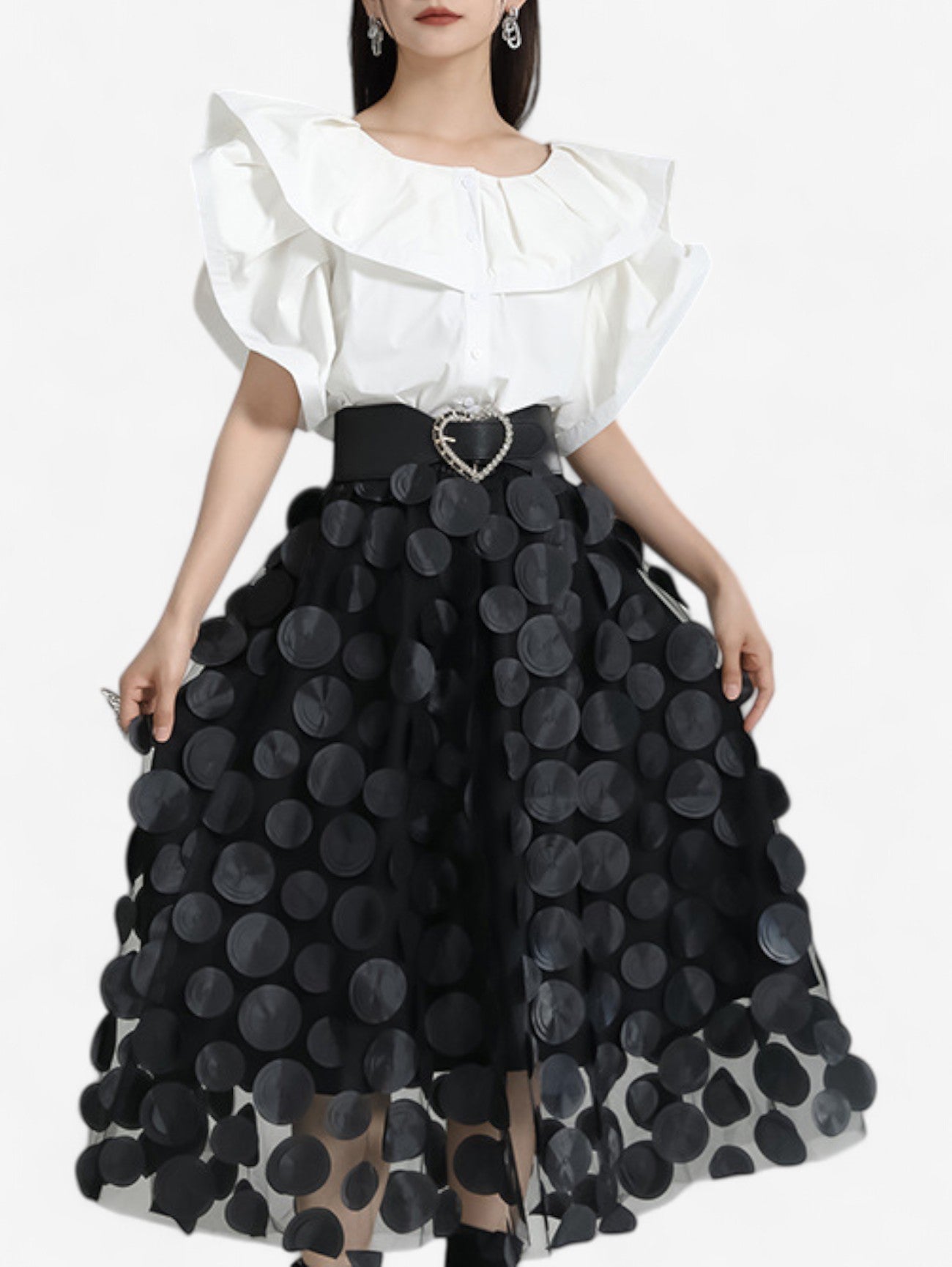 Jada | Women’s High Waist Tulle Midi Skirt Elegant Party Skirt