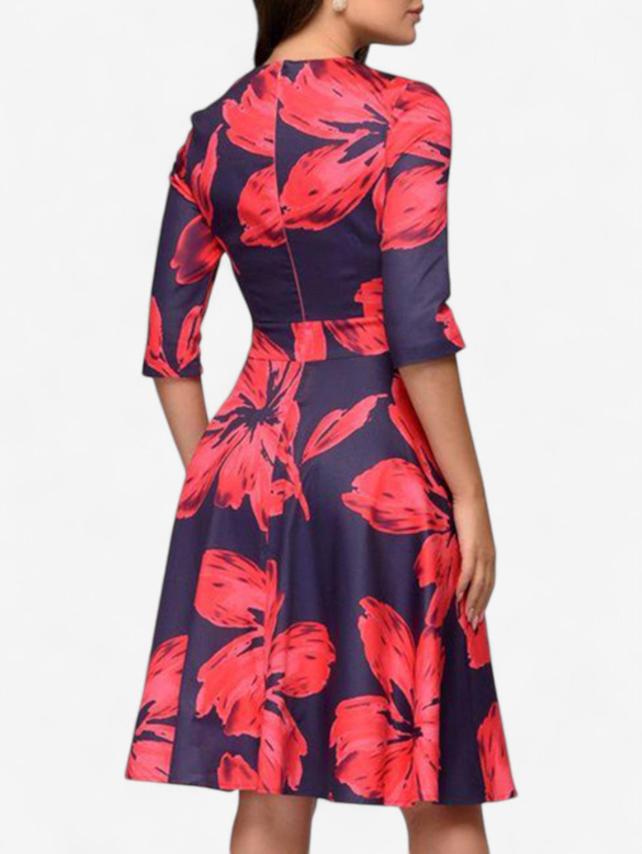 Jada | Women’s Summer Wedding Guest Formal Floral Midi Dress