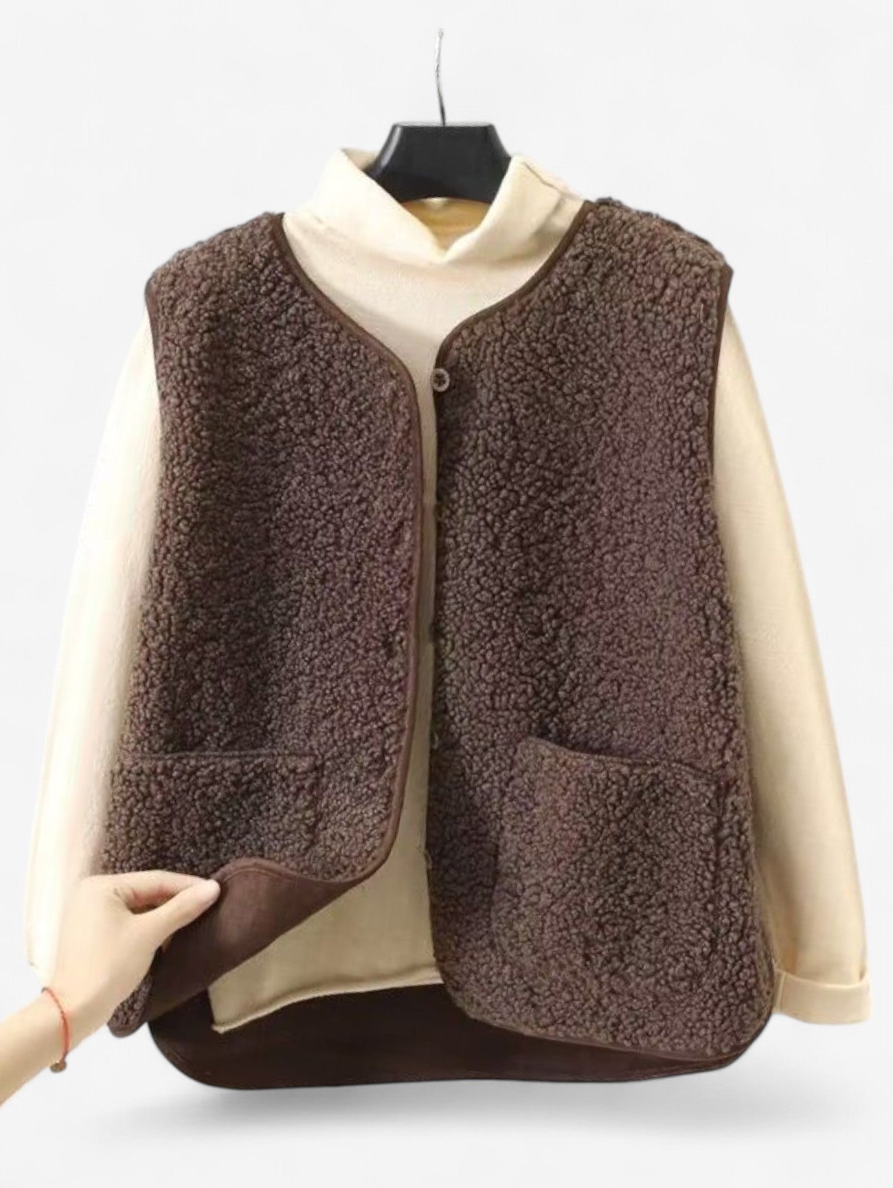 Jada | Women’s Sleeveless Button Down Vest Outerwear Jacket