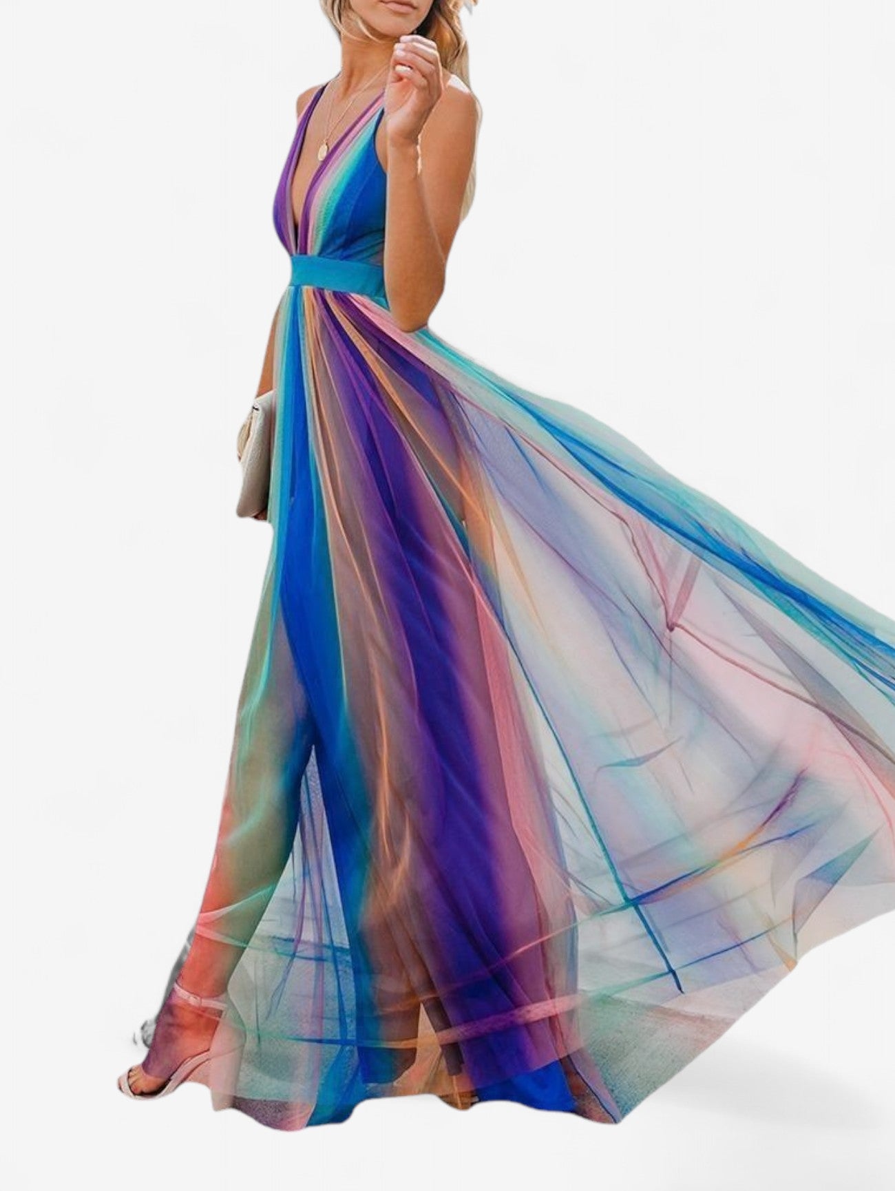 Jada | Women's Wrap Wedding Guest Summer Party Maxi Dress Gown