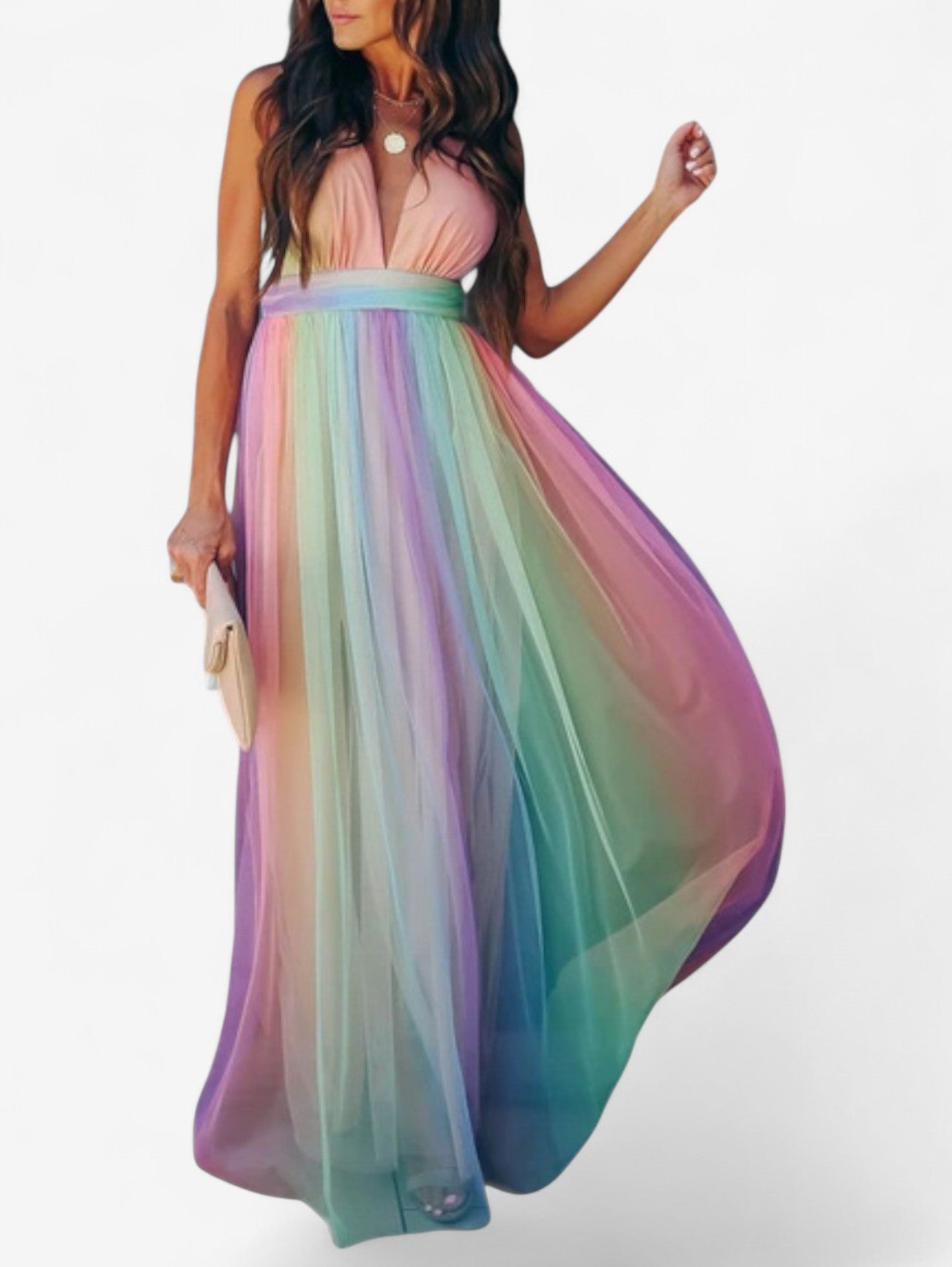 Jada | Women's Wrap Wedding Guest Summer Party Maxi Dress Gown