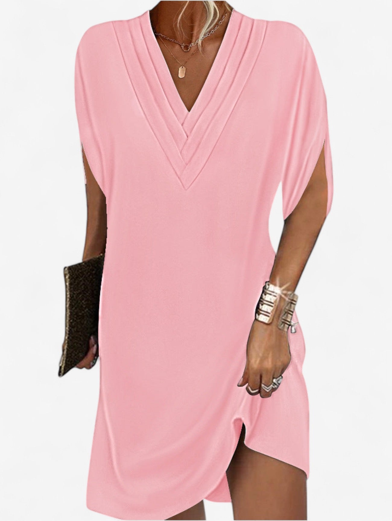 Jada | Women's Casual Summer Midi V-neck Dress