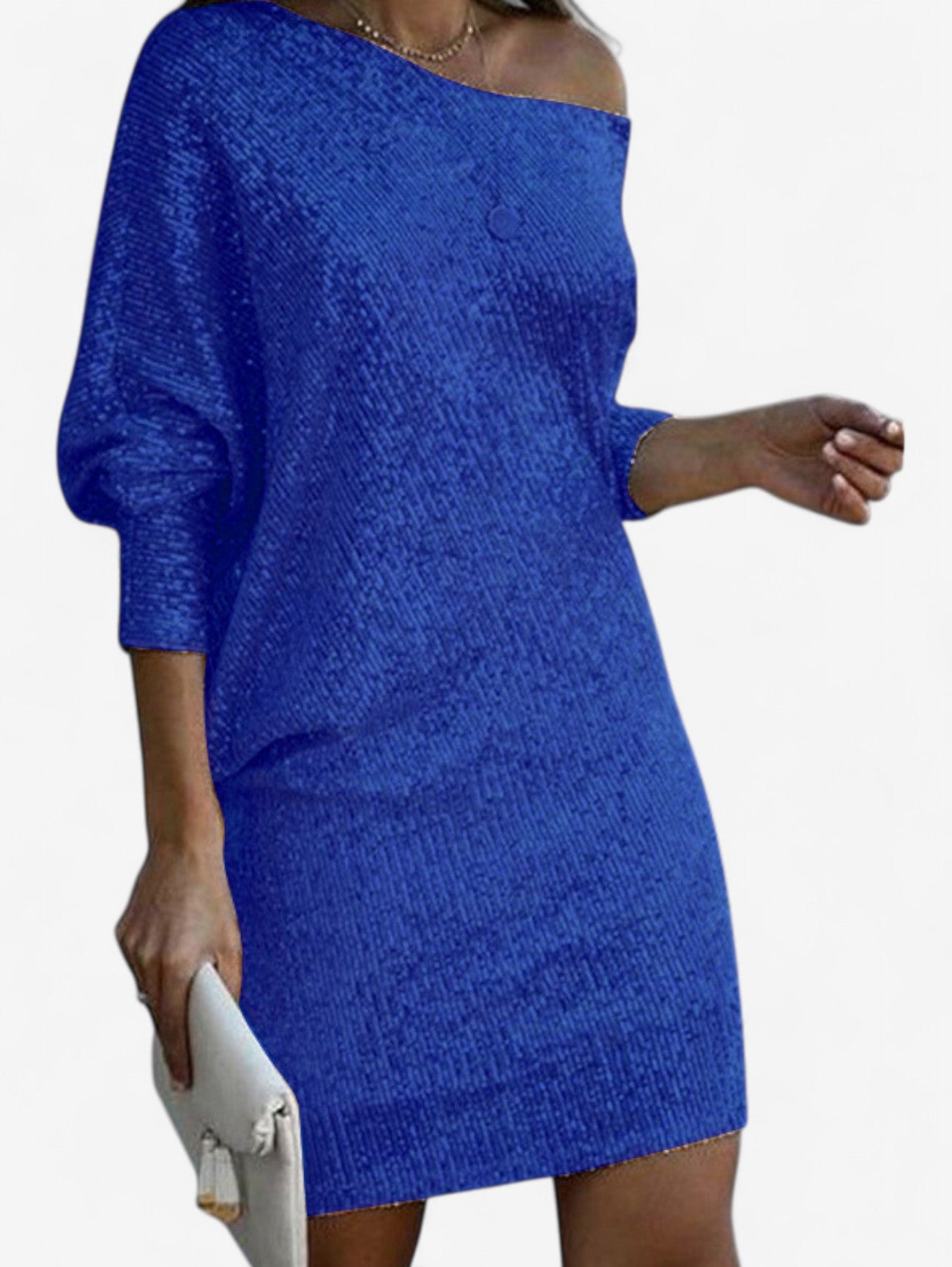 Jada | Women's Off Shoulder Long Sleeve Sequin Mini Dress