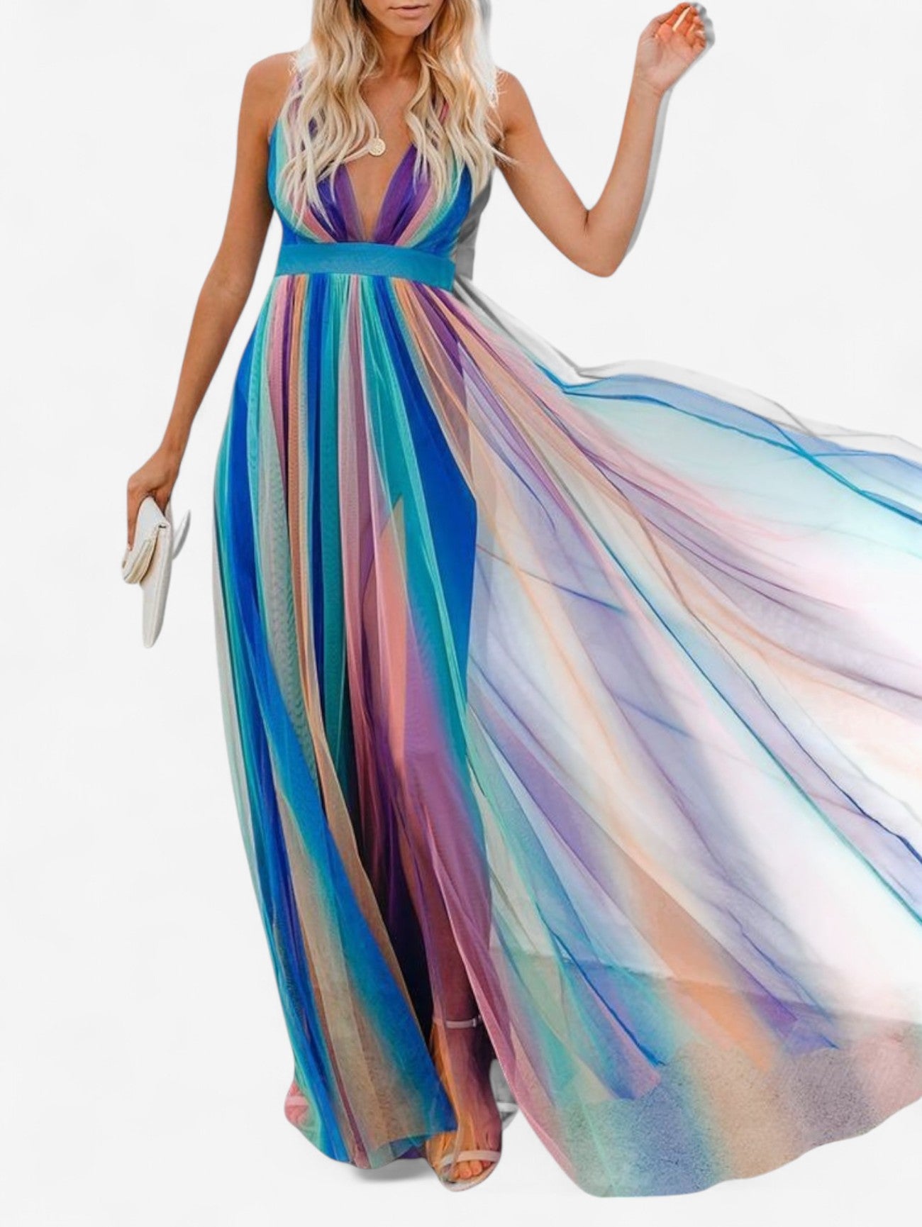 Jada | Women's Wrap Wedding Guest Summer Party Maxi Dress Gown