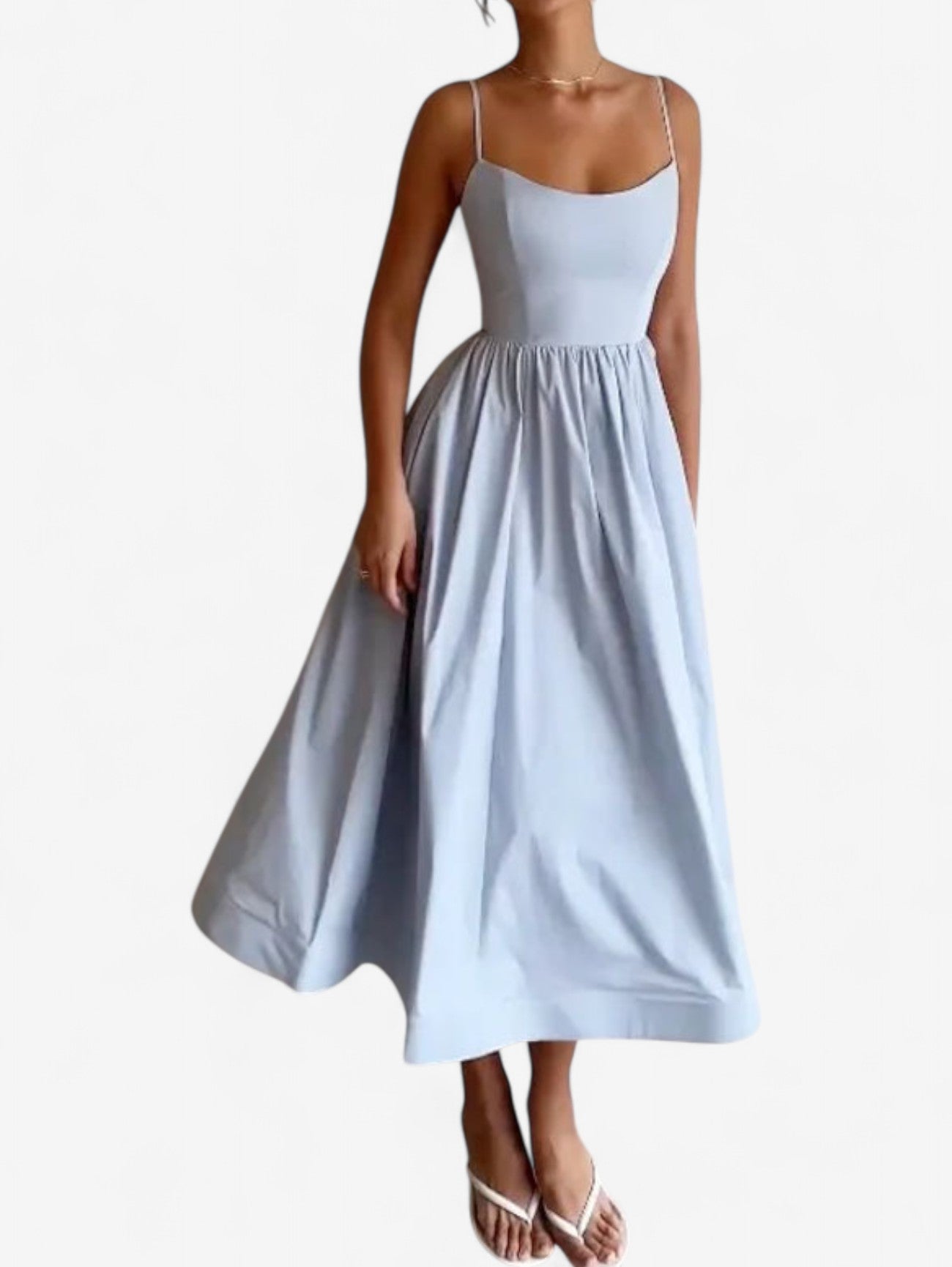 Jada | Women’s Sleeveless Wedding Guest Wrap Midi Summer Dress