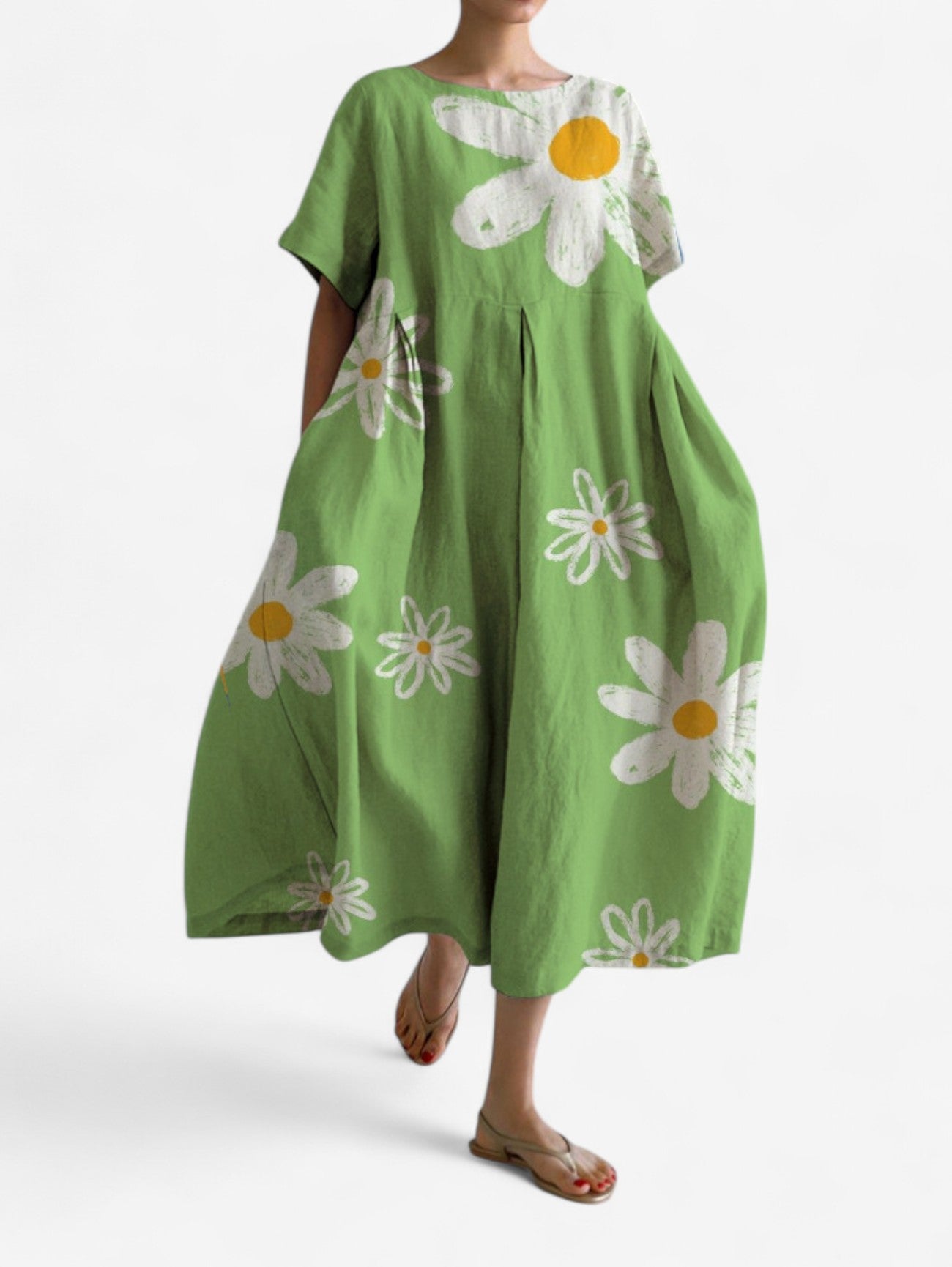 Jada | Women’s Boho Printed Loose Short Sleeve Summer Maxi Dress
