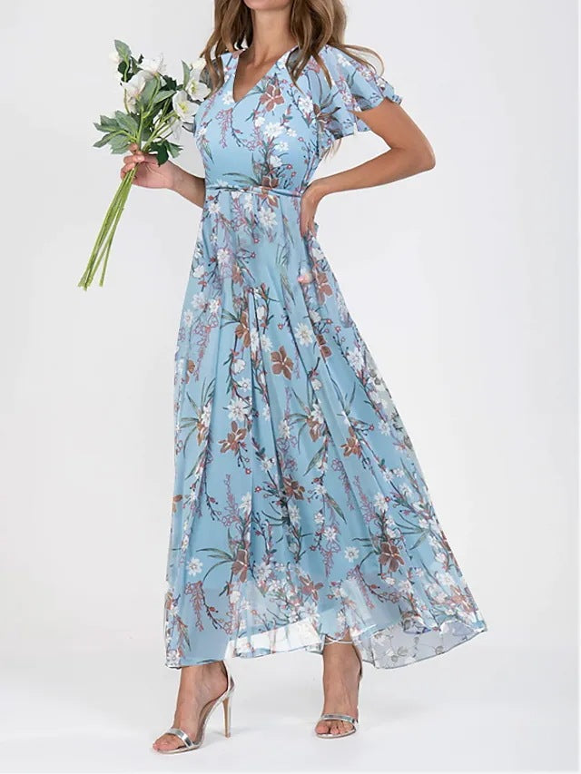 Jada | Women's Floral Wedding Guest Summer Maxi Dress