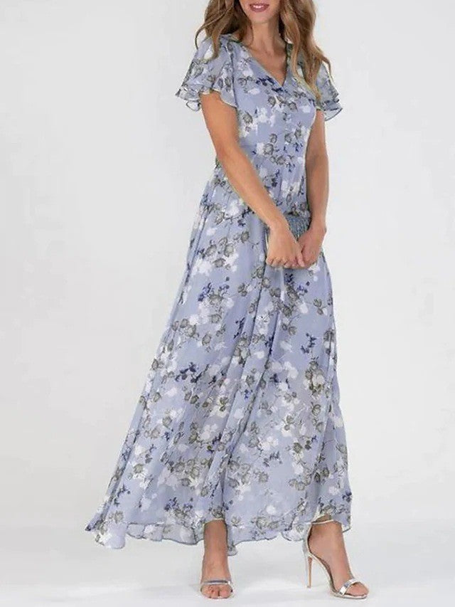 Jada | Women's Floral Wedding Guest Summer Maxi Dress