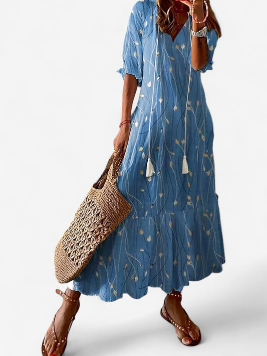 Jada | Women's Boho Floral Wrap Beach Maxi Dress
