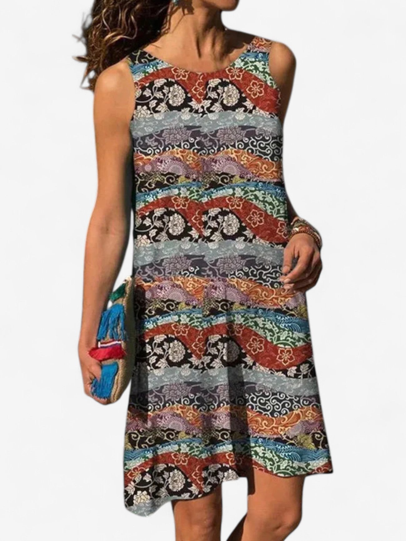 Jada | Women’s Sleeveless Print Casual Summer Beach Dress