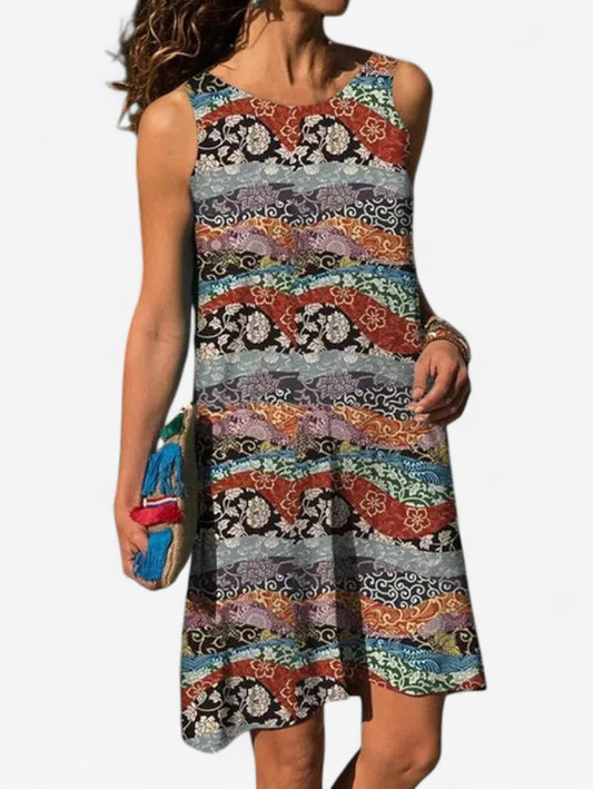 Jada | Women’s Sleeveless Print Casual Summer Beach Dress