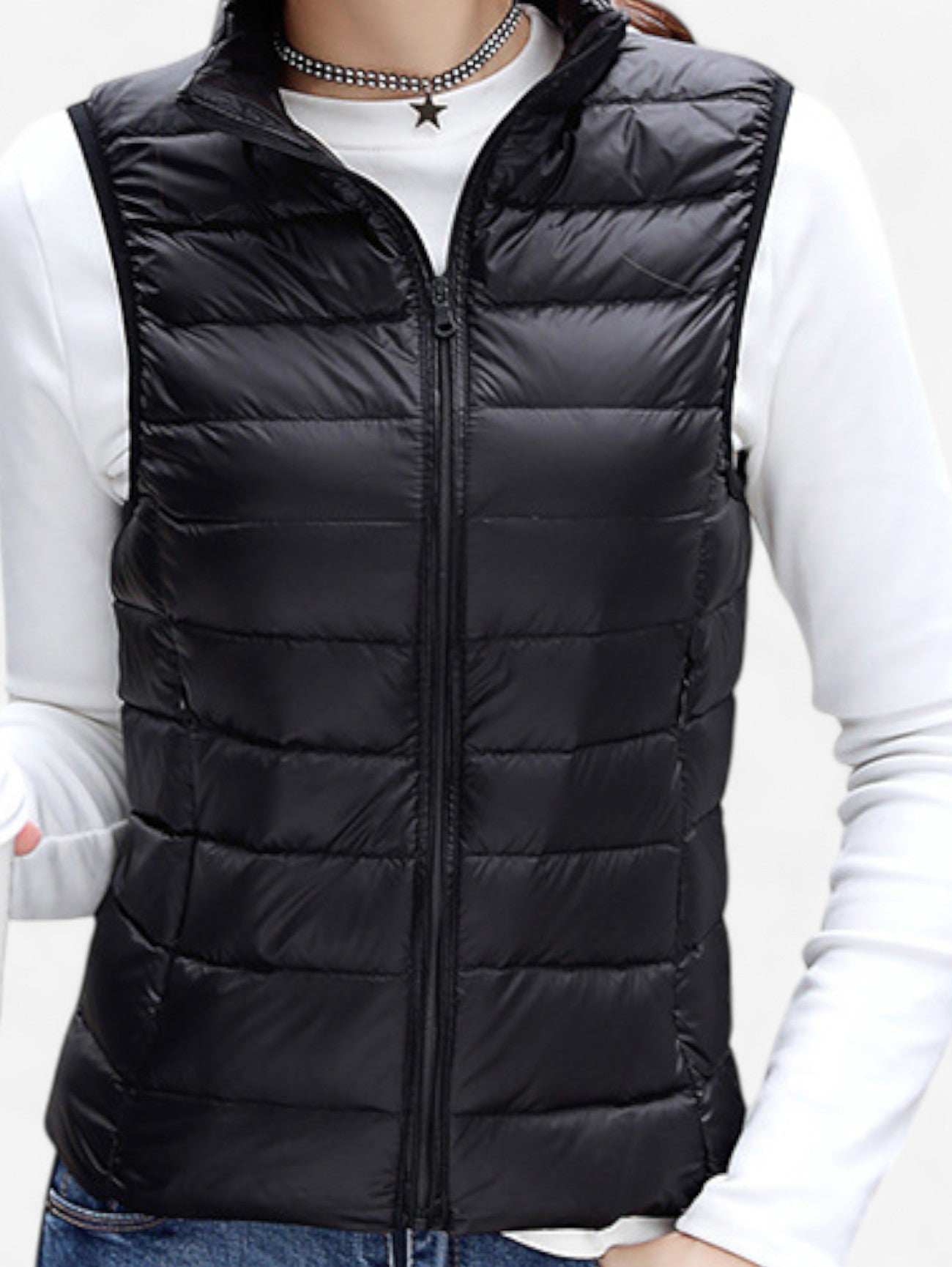 Jada | Women’s Sleeveless Lightweight Puffer Vest Jacket