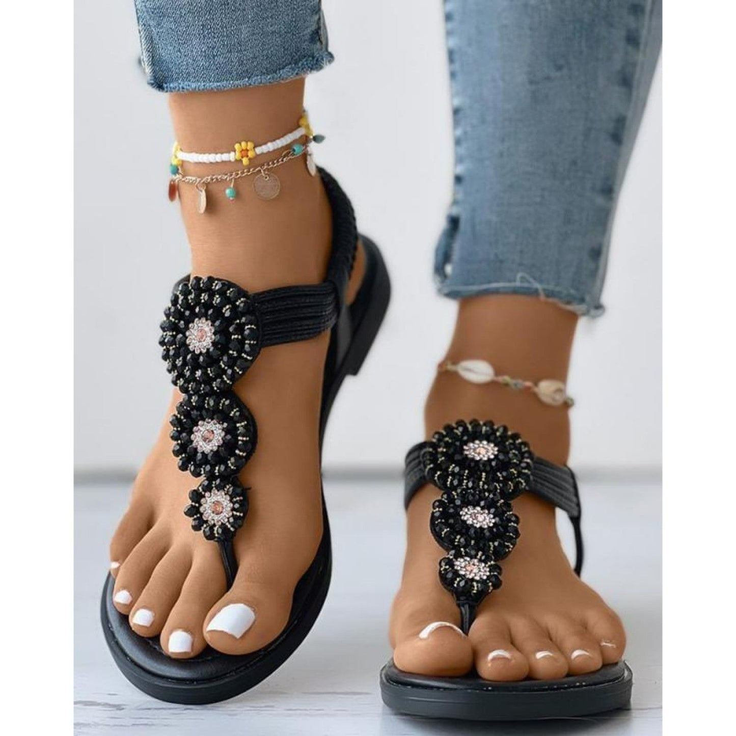 Jada | Women's Boho T-Strap Sandals