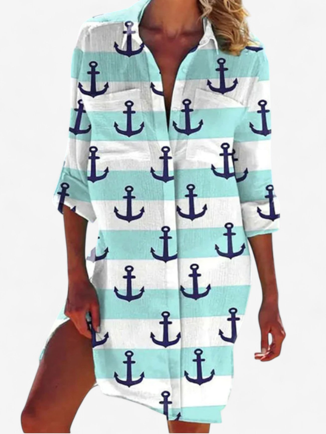 Jada | Women's Hawaiian Oversized Shirt Mini Dress