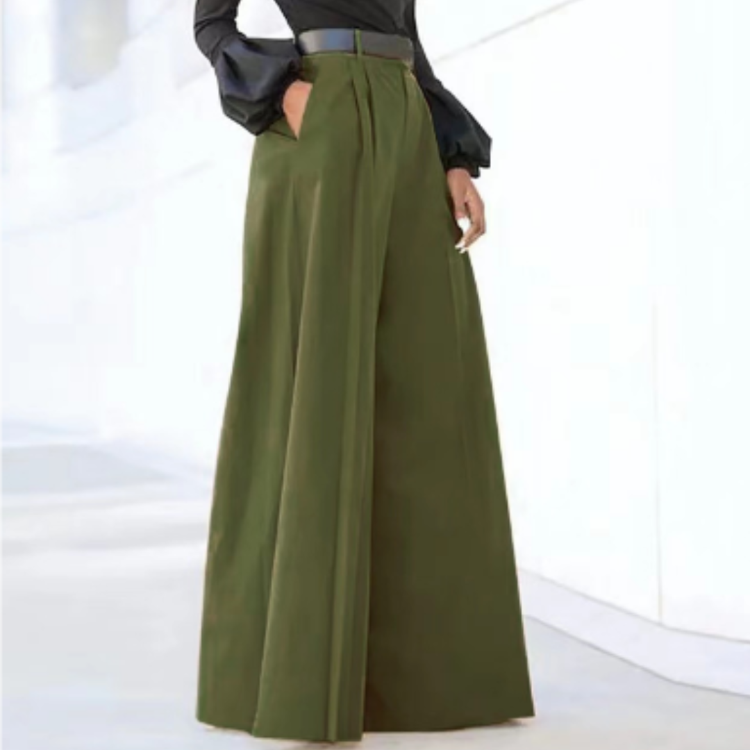 Jada | Women's High Waist Wide Leg Trousers