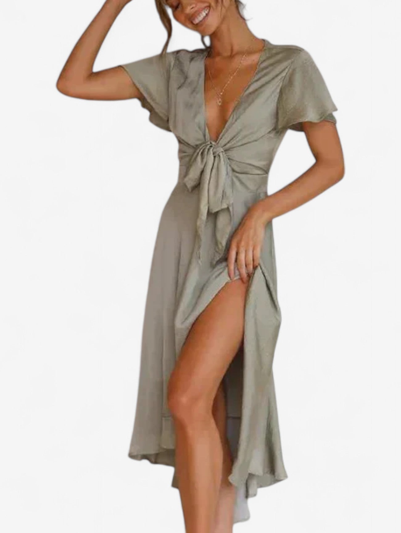 Jada | Women's Wedding Guest Wrap Summer Midi Dress