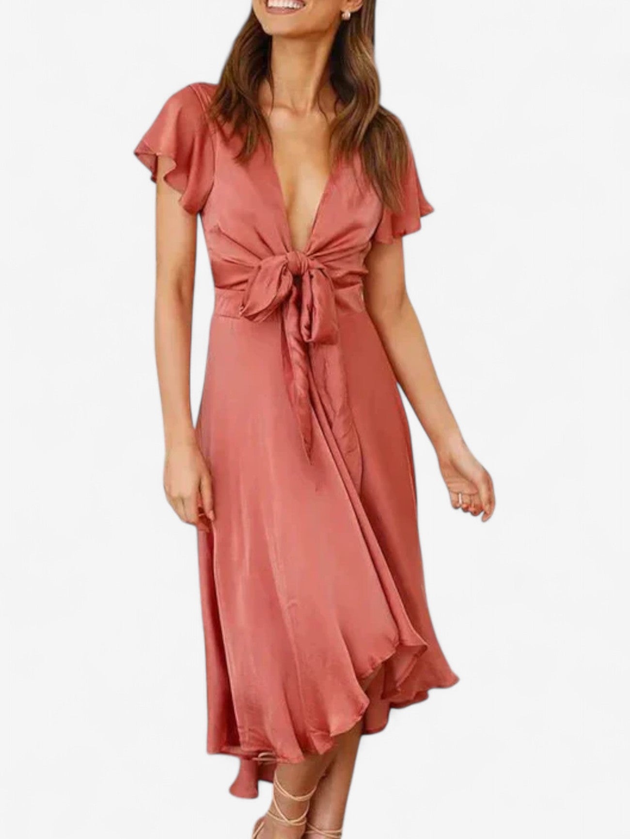 Jada | Women's Wedding Guest Wrap Summer Midi Dress