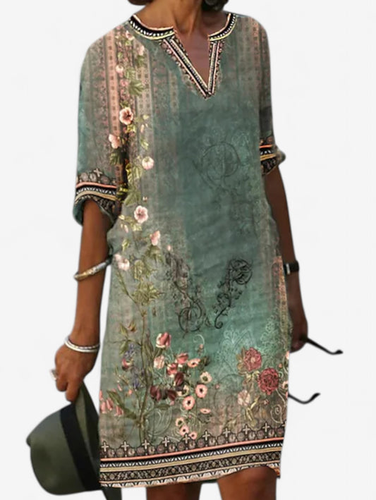 Jada | Women's Floral Boho Summer Midi Dress