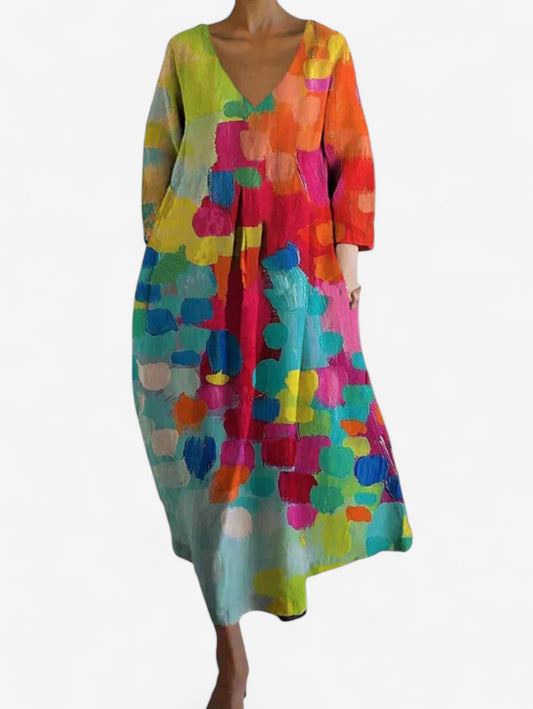 Jada | Women's Vintage Long Sleeve Maxi Dress