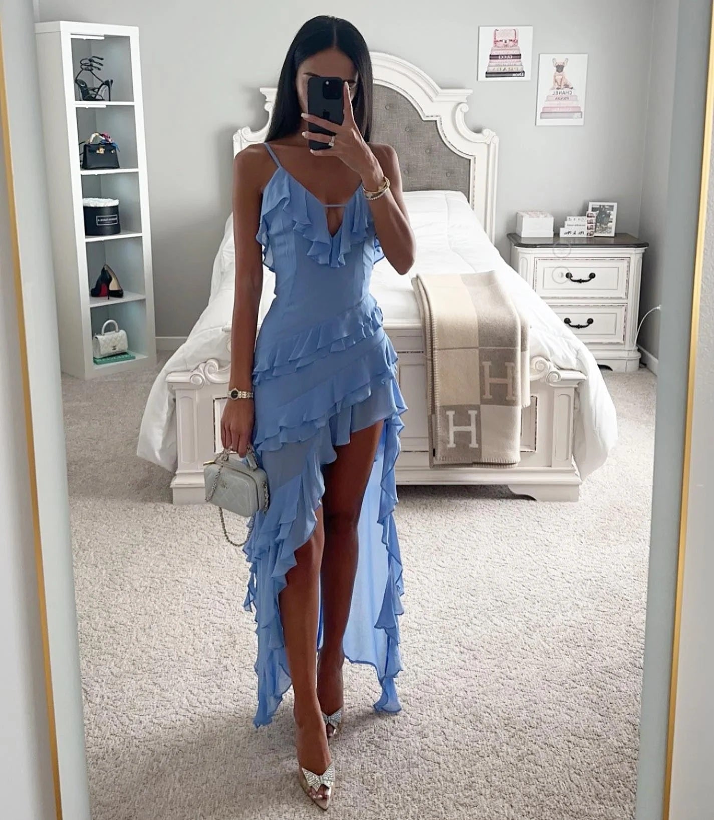 Jada | Women's Ruffle Wedding Guest Wrap Maxi Dress