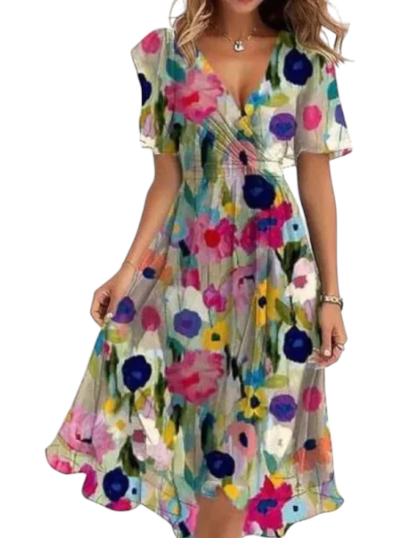 Jada | Women Summer Midi Wedding Guest Wrap Dress
