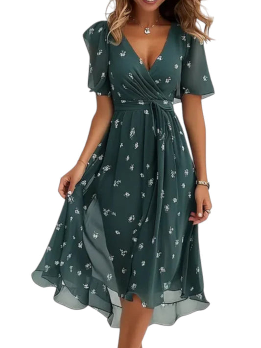 Jada | Women Summer Midi Wedding Guest Wrap Dress