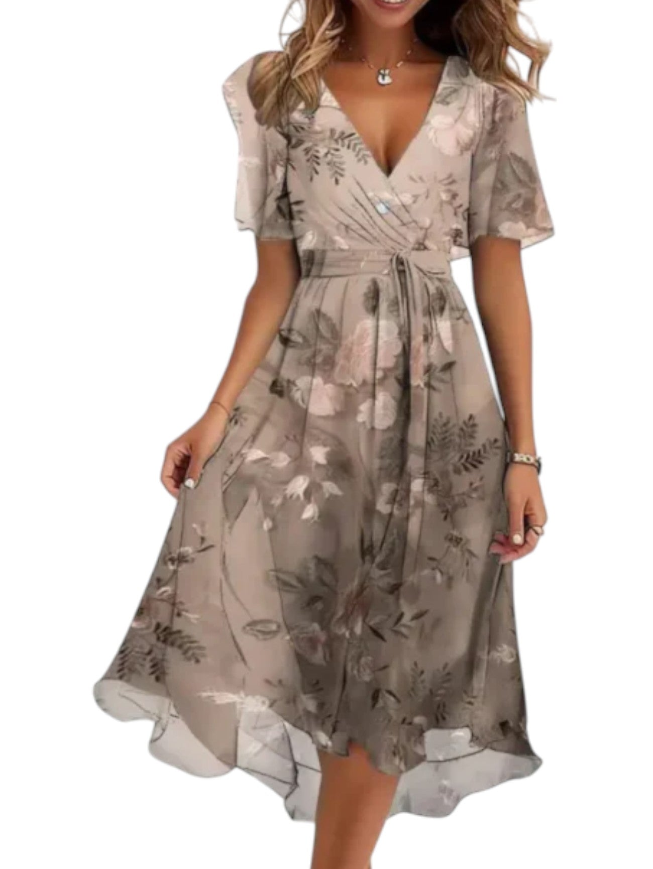 Jada | Women Summer Midi Wedding Guest Wrap Dress
