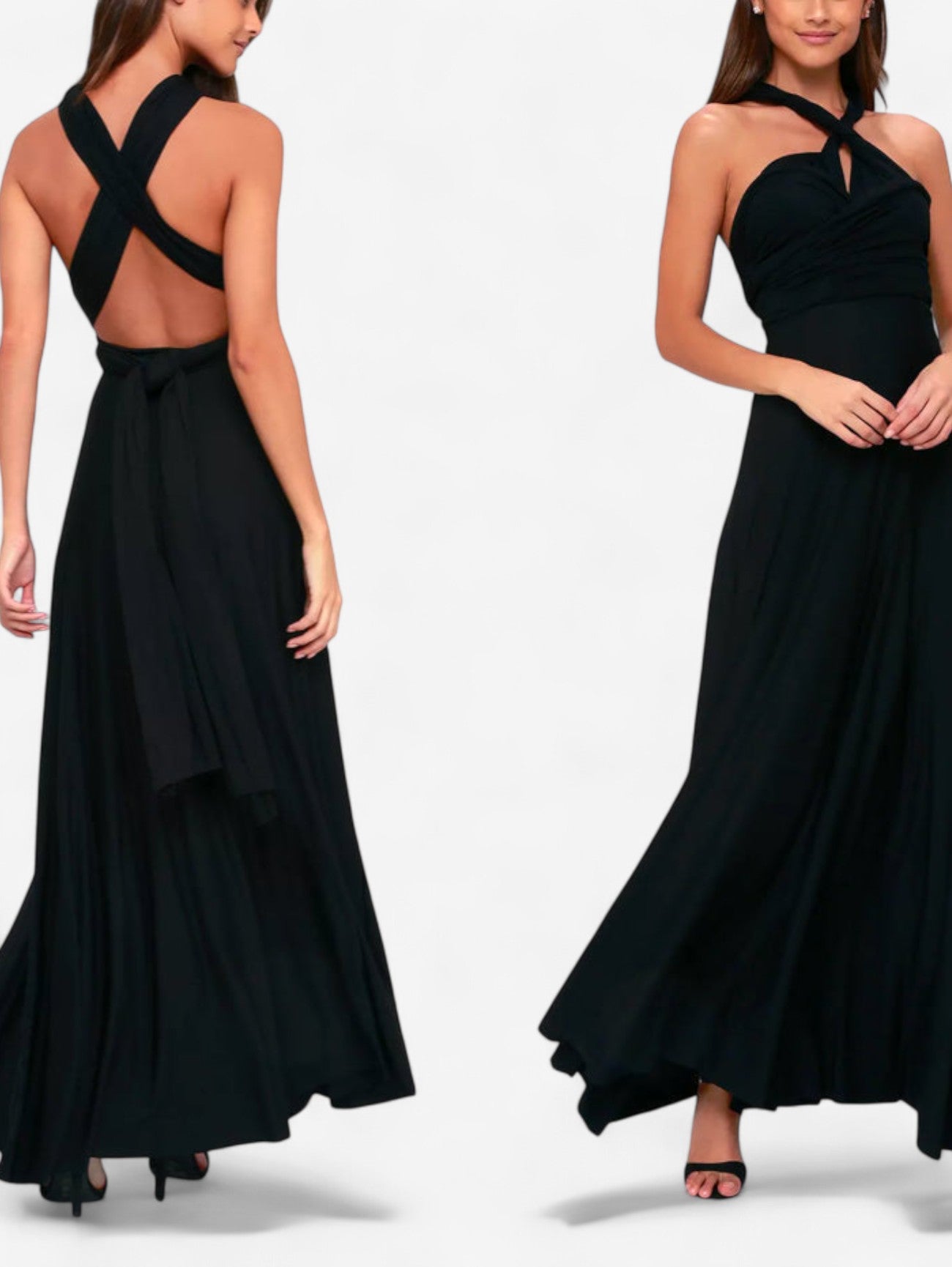 Jada | Women's Wedding Guest Formal Backless Maxi Dress