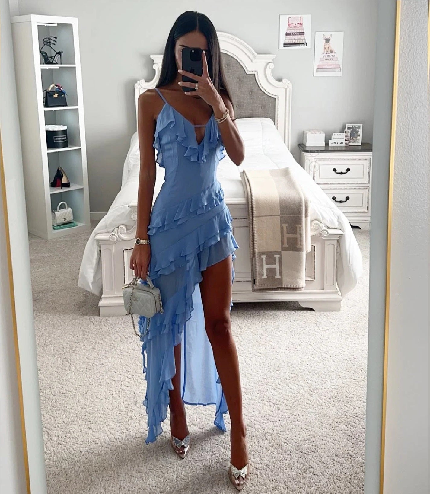 Jada | Women's Ruffle Wedding Guest Wrap Maxi Dress